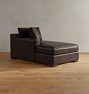 Sublimity Leather Chaise Sectional Component, Classic - Left Arm Chaise - Hollis Cocoa