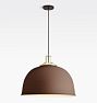 Butte 22" Dome Pendant, Matte Umber Shade