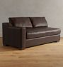 Sublimity Leather Sectional Arm Sofa, Left Arm Sofa - Studio - Bench Cushion - Hollis Cocoa