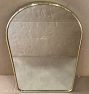Open Box: Arched Metal Framed Mirror (24"W x 40"H), French Cleat Mount - Unlacqured Brass