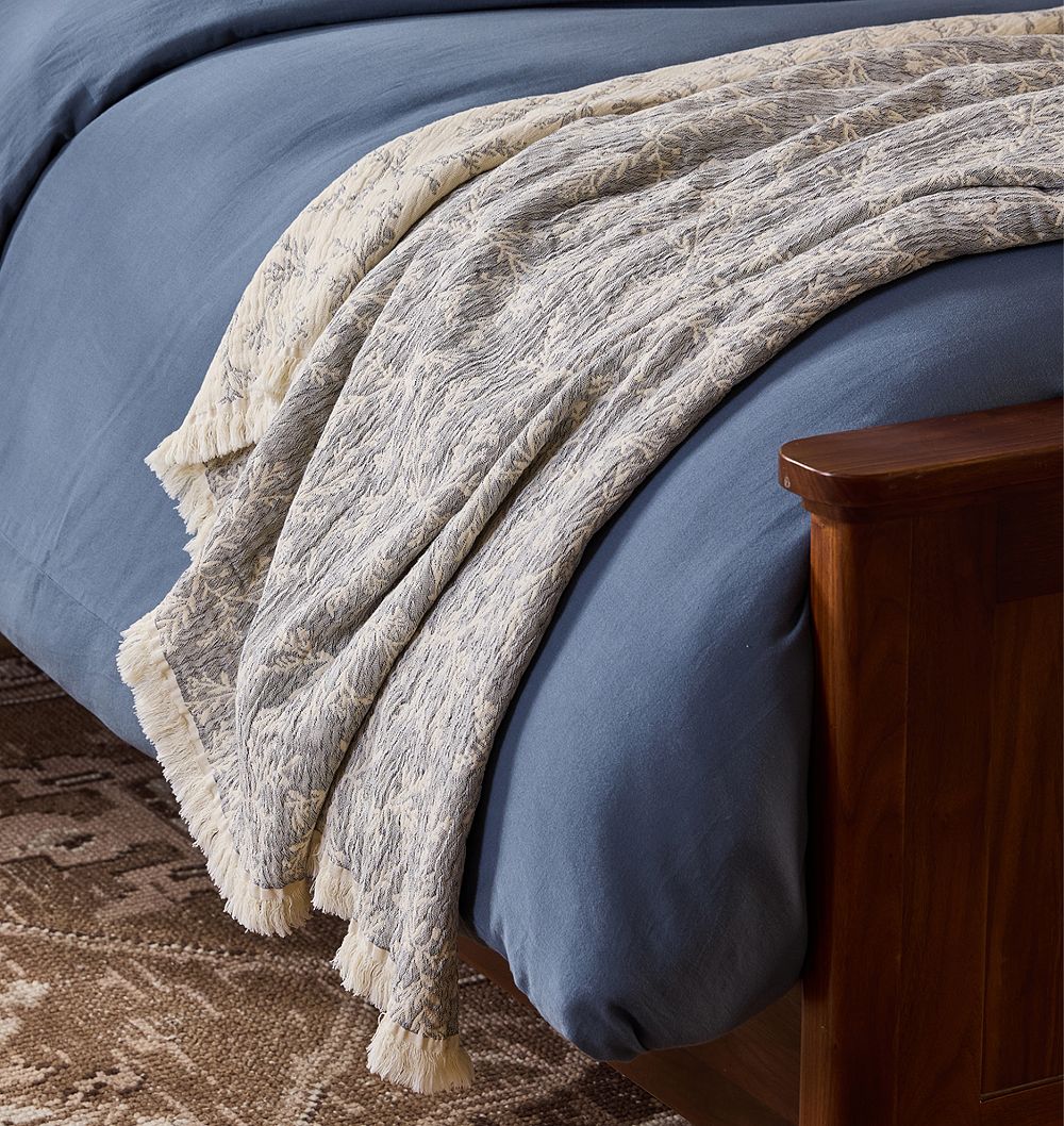 Hadley Jacquard Organic Cotton Throw by Rejuvenation