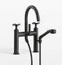 Rigdon Cross Handle Deck Mounted Tub Filler With Handshower