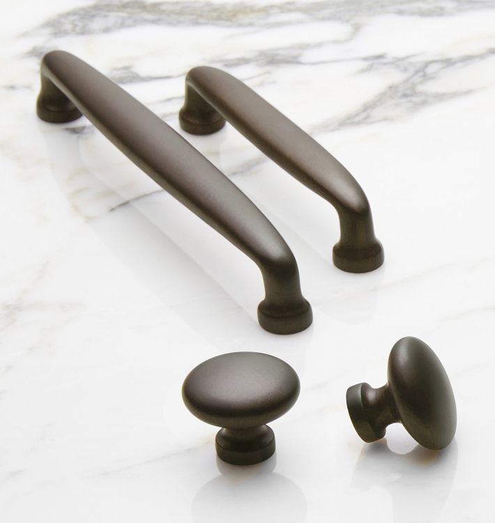 10-Pack Oil Rubbed Bronze Cabinet Knobs – Round Drawer Pulls With Screws (Gustafson K6143ORB)