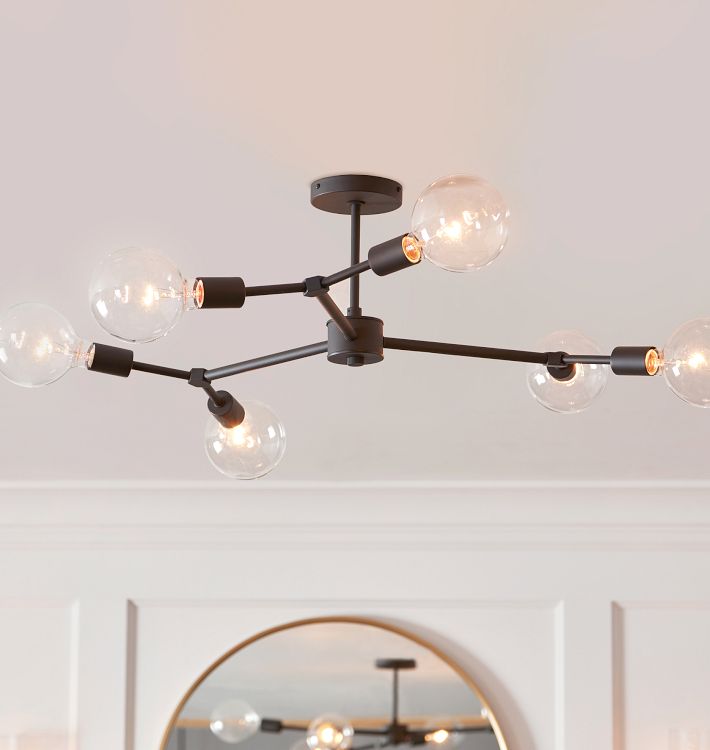Salem Bare-Bulb Semi-Flush Mount | Rejuvenation