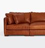Wrenton Leather 6-Piece Sectional Sofa with Ottoman