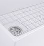 Frost Fireclay Single Kitchen Sink with Offset Drain