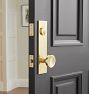 Richmond Brass Knob Exterior Door Hardware Tube Latch Set