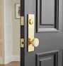 Trask Brass Knob Exterior Door Hardware Tube Latch Set
