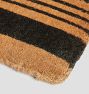 Horizontal Stripe Coir Doormat - Half Round