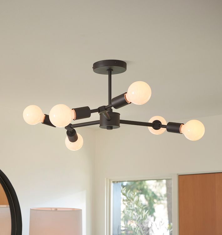 Salem Bare-Bulb Semi-Flush Mount | Rejuvenation