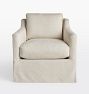 Monet Slipcovered Swivel Chair