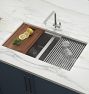 Roma Single Stainless Steel Workstation Kitchen Sink