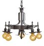 Vintage Romance Revival 5-Light Iron Strap Chandelier