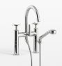 Rigdon Cross Handle Deck Mounted Tub Filler With Handshower