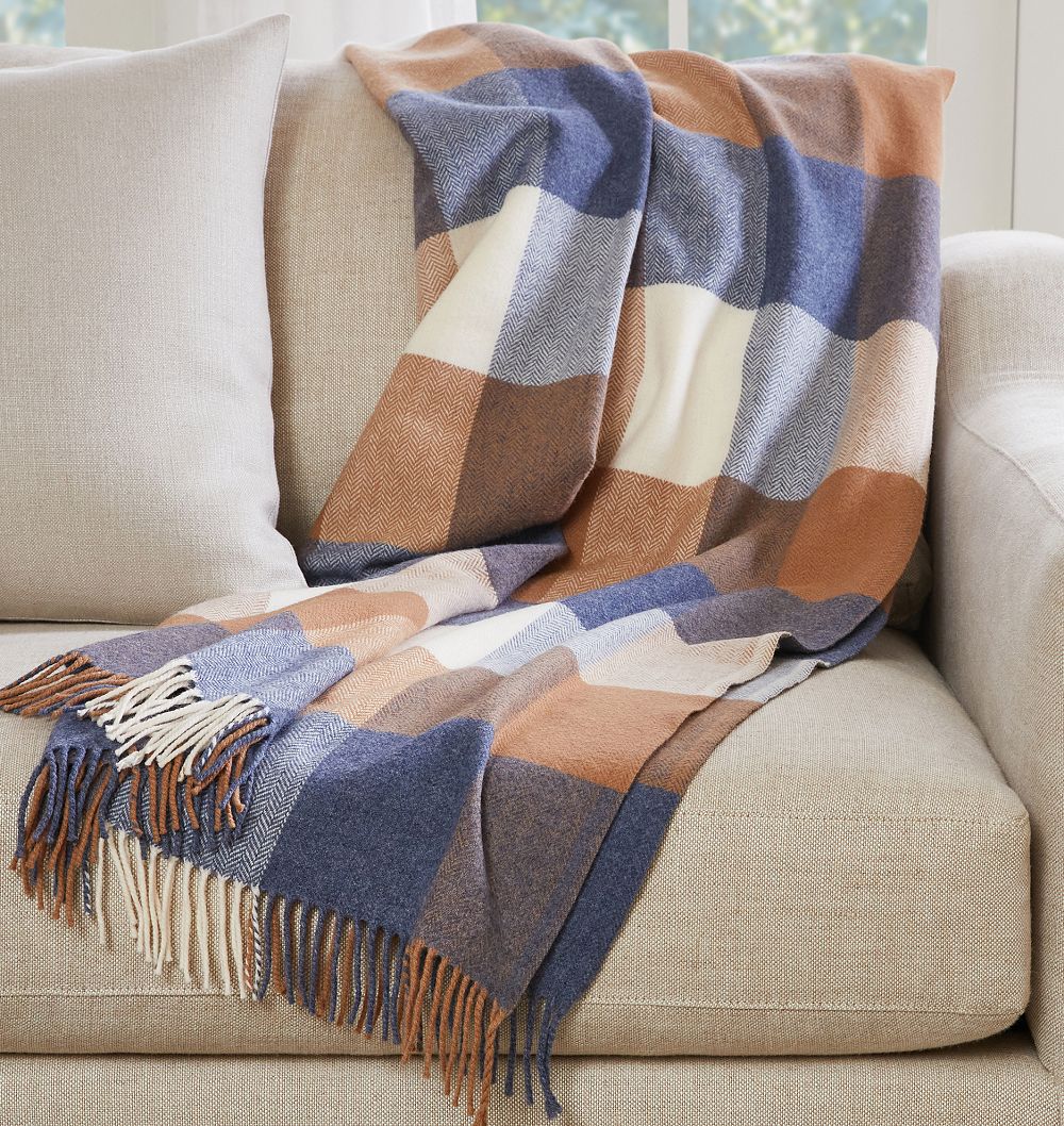 Avoca Mill Lambswool Throw by Rejuvenation