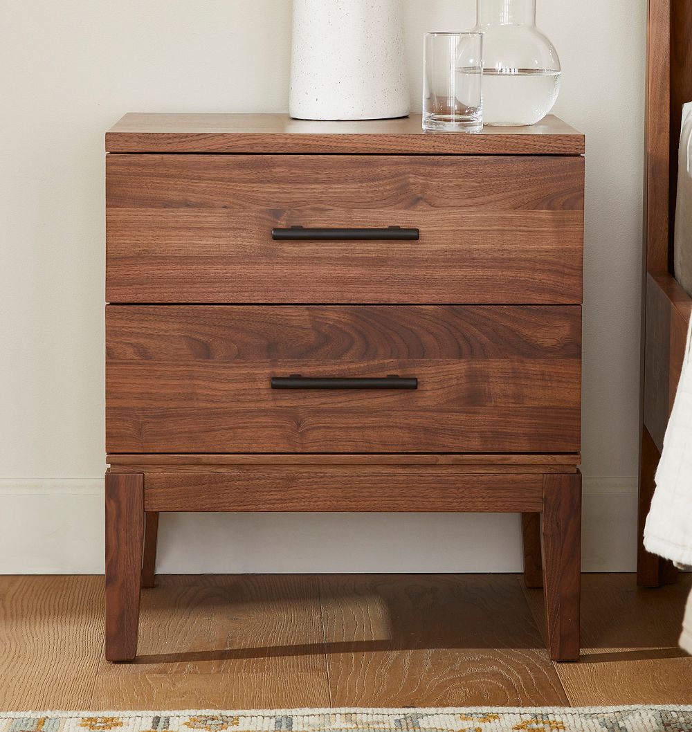 Hosford Walnut 2-Drawer Nightstand by Rejuvenation