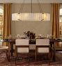 Willamette 60" Linear Chandelier, Champagne Glass