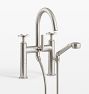 Rigdon Cross Handle Deck Mounted Tub Filler With Handshower