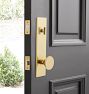Bowman Brass Knob Exterior Door Tube Latch Set
