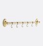 Greta 18" Rail System, 6 S Hooks - Aged Brass