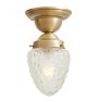 Semi Flush with Vintage Prismatic Acorn Shade