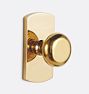 Arched Knob Interior Door Hardware Tube Latch Set, unlacquered Brass - Passage