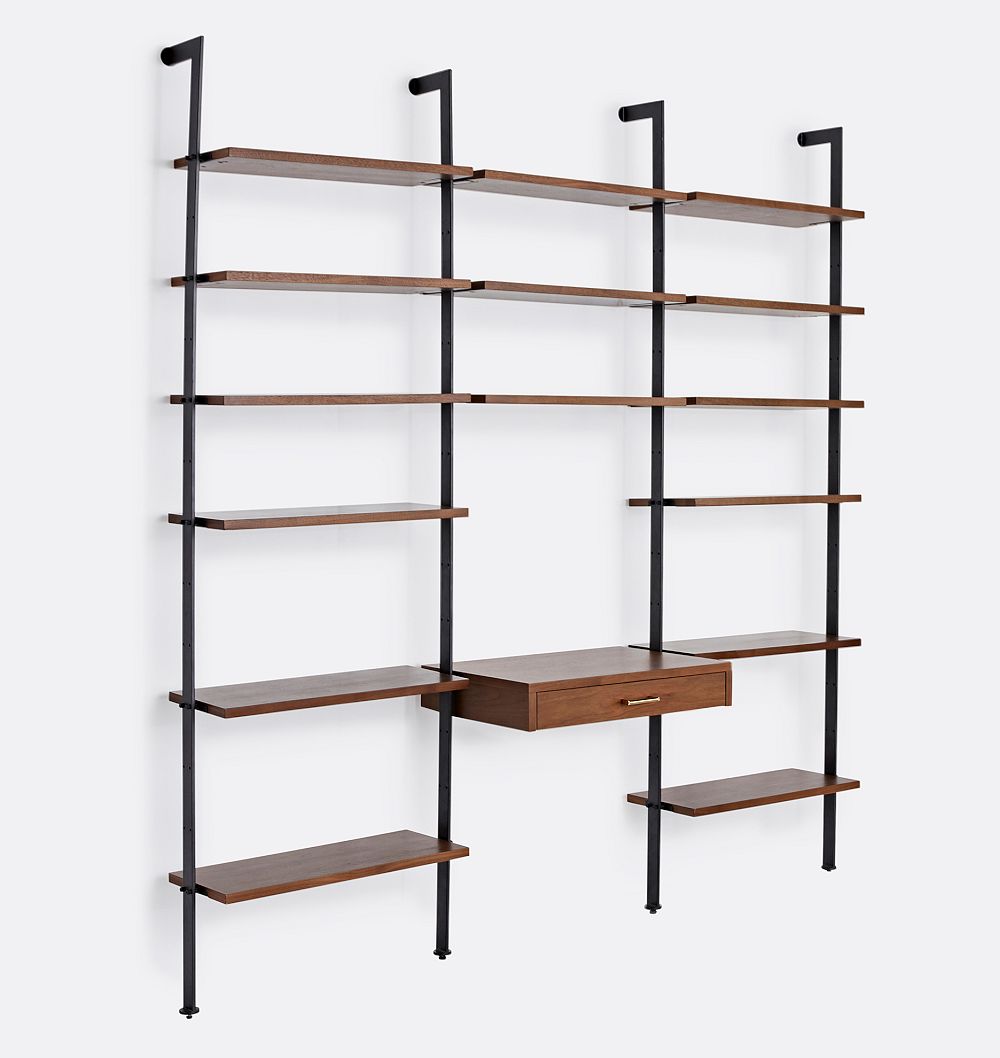 Holgate 96" Rail Triple Floating Desk by Rejuvenation