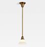 Rose City 2-1/4" Fitter Rod Pendant, Heritage Brass - 36" - Schoolhouse Shades 2 1/4in fitter Med Bell OP - Opal
