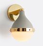 Endicot Sconce, Unlacquered Brass - Matte Oyster Shade