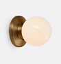 Foster 3-1/4" Fitter Sconce, Heritage Brass - Globe Shades 3 1/4in fitter OP - OPAL