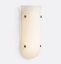 Viola LED Sconce, 16" - Heritage Brass - Cased White