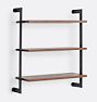 Holgate Walnut Modular 3-Shelf Set with 36" Rails