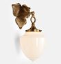 Wildwood Sconce, Heritage Brass - Wildwood GLASS 4in Fitter
