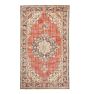 Vintage Turkish Hand-Knotted Rug in Bold Reds and Blues, 7'x10'