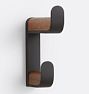 Ashford Double Hook - Walnut - Oil-Rubbed Bronze