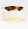 Foster 8" Fitter Flush Mount, Heritage Brass - Eastmoreland GLASS 8in fitter OP - Opal