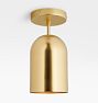 Paige 5" Dome Semi-Flush Mount, Aged Brass