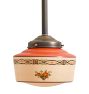 Pendant with Vintage Colorful Orange Bowl Shade