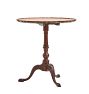 Vintage Traditional Chippendale Mahogany til-Top Pie Crust Side Table with Turned Pedestal