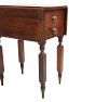 Vintage Traditional Sheraton Side Table with Drop Leafs and Turned Legs