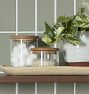 Glass and Wood Canister