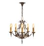 Vintage Chandelier Romance Revival 5 Light Candle Bronze