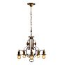 Vintage Chandelier Romance Revival 5 Light Bare Bulb Bronze