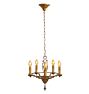 Vintage Chandelier Classical Revival 5 Light Candle Polychrome