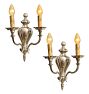 Vintage Sconce Classical Revival 2 Candle Silver Plate Sheffield