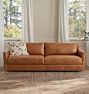 Luanna Leather Sofa, 72-108"