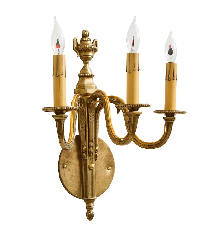 Vintage Classical Revival 3-Candle Sconce | Rejuvenation