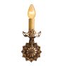 Vintage Romance Revival Candle Sconce with 13-Pointed Star Backplate