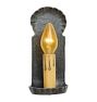 Vintage Romance Revival Candle Sconce with Hammered Brass Backplate