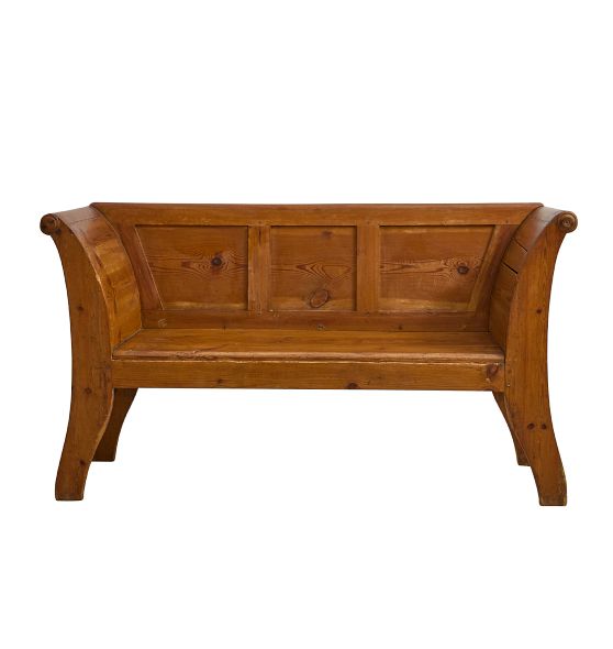 Vintage Traditional Danish Pine Bench by Rejuvenation
